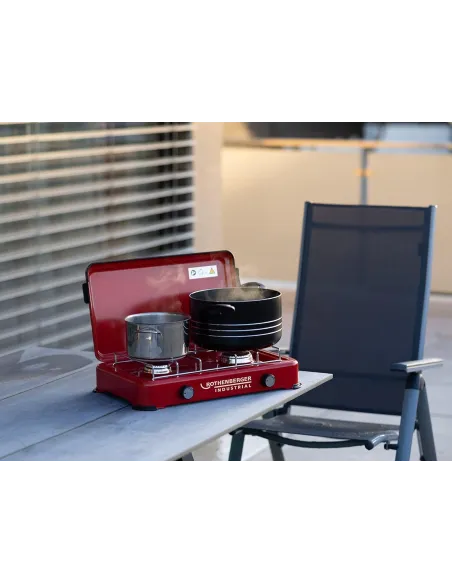 Kuchenka Turystyczna Rothenberg Gazowa Polowa Przenośna 2 Palniki Reduktor