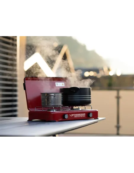 Kuchenka Turystyczna Rothenberg Gazowa Polowa Przenośna 2 Palniki Reduktor