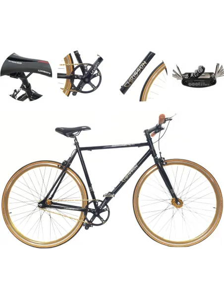 Rower Ostre Koło Męski 28 Stal Jednobiegowy Retro Lekki Wyścigowy U-brake