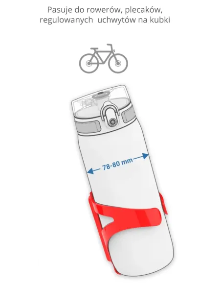 Butelka Na Wodę Bidon ION8 Sportowy Z Miarką Siłownia Fitness 750ml Czarny