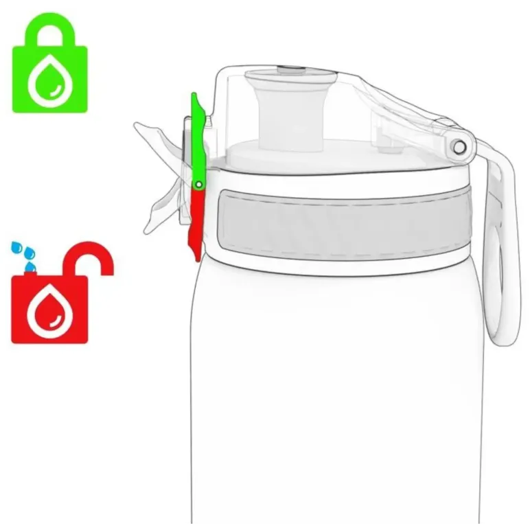 Butelka Na Wodę Bidon ION8 Sportowy Z Miarką Siłownia Fitness 750ml Czarny