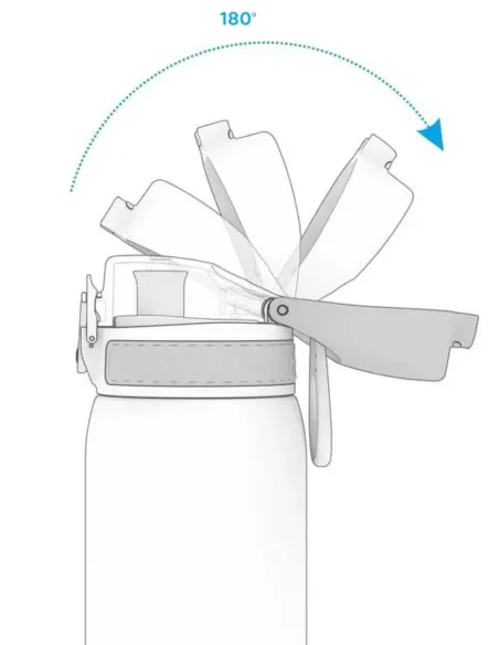 Butelka Na Wodę Bidon ION8 Sportowy Z Miarką Siłownia Fitness 750ml Czarny