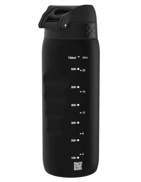 Butelka Na Wodę Bidon ION8 Sportowy Z Miarką Siłownia Fitness 750ml Czarny