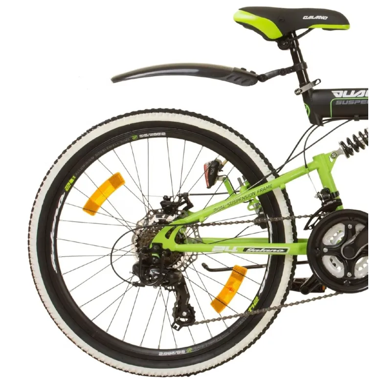 Rower Dziecięcy 24 Górski MTB Tarcze Revo Pełna Amortyzacja Światła Dynamo