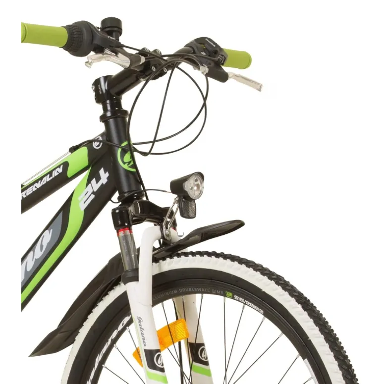 Rower Dziecięcy 24 Górski MTB Tarcze Revo Pełna Amortyzacja Światła Dynamo