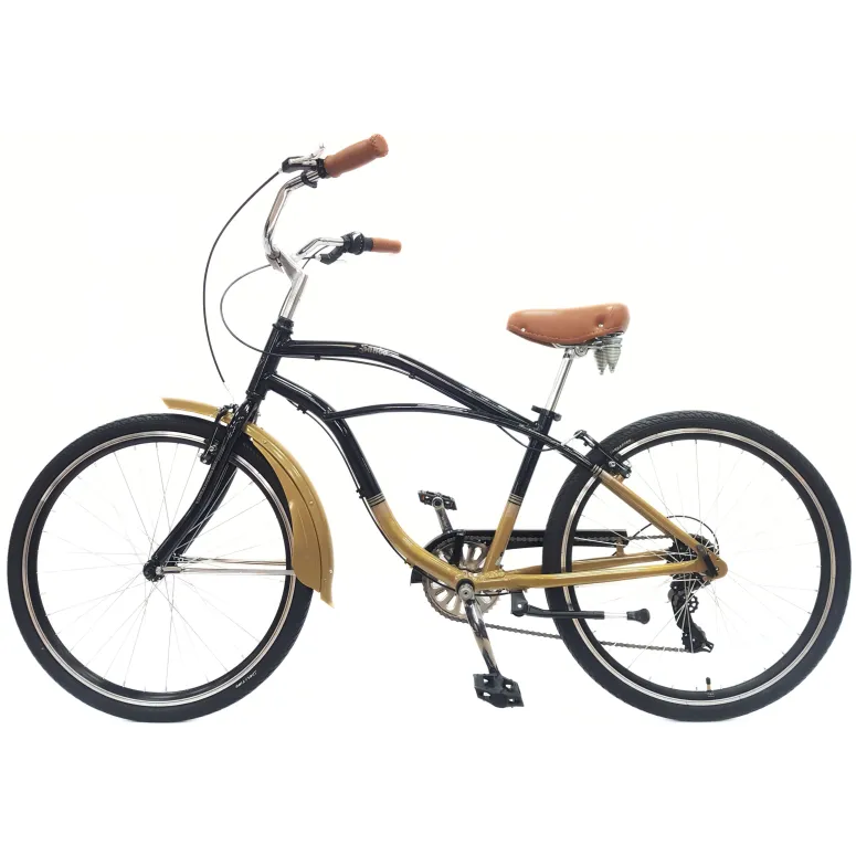 Rower Miejski Beach Cruiser 26 Damski Męski ALU Retro Dzwonek Błotniki Revo