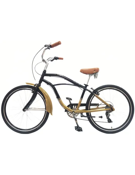 Rower Miejski Beach Cruiser 26 Damski Męski ALU Retro Dzwonek Błotniki Revo