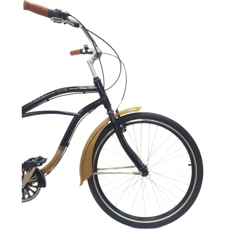 Rower Miejski Beach Cruiser 26 Damski Męski ALU Retro Dzwonek Błotniki Revo