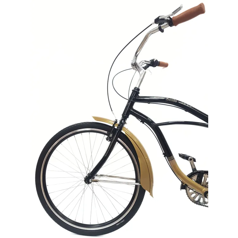 Rower Miejski Beach Cruiser 26 Damski Męski ALU Retro Dzwonek Błotniki Revo