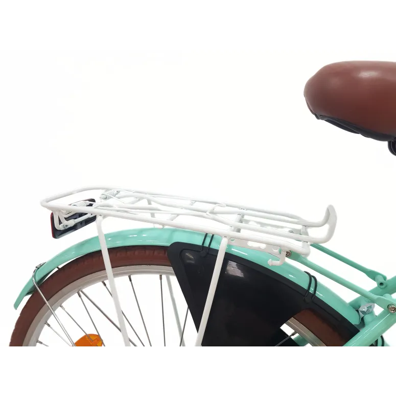 Rower Miejski Damski 28 Stal Bagażnik Dzwonek Koszyk Stopka Osłona Kontra