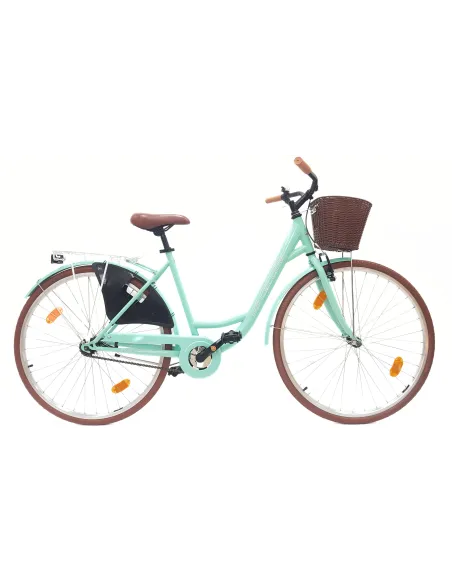 Rower Miejski Damski 28 Stal Bagażnik Dzwonek Koszyk Stopka Osłona Kontra