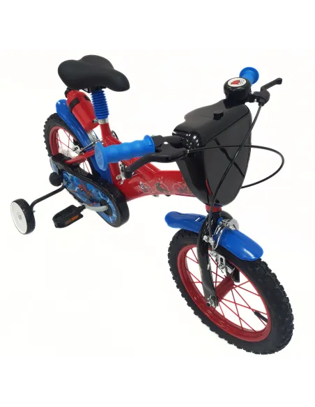 Dziecięcy Rower 14 Chłopięcy Spider Man Bidon Kółka Boczne Dzwonek Błotniki