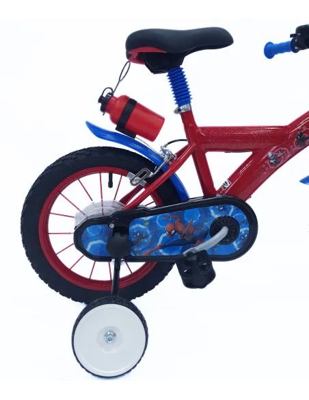 Dziecięcy Rower 14 Chłopięcy Spider Man Bidon Kółka Boczne Dzwonek Błotniki
