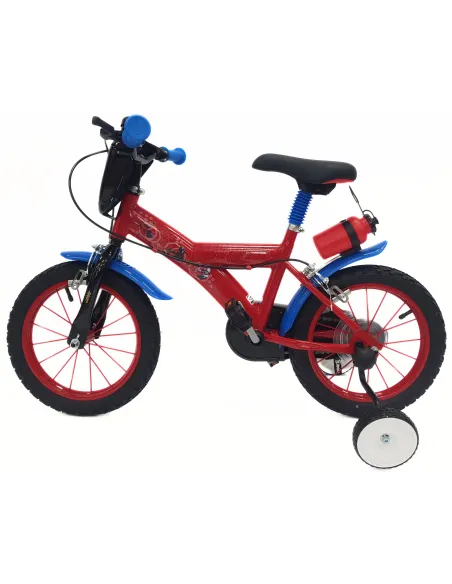 Dziecięcy Rower 14 Chłopięcy Spider Man Bidon Kółka Boczne Dzwonek Błotniki
