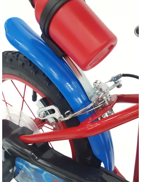 Dziecięcy Rower 14 Chłopięcy Spider Man Bidon Kółka Boczne Dzwonek Błotniki