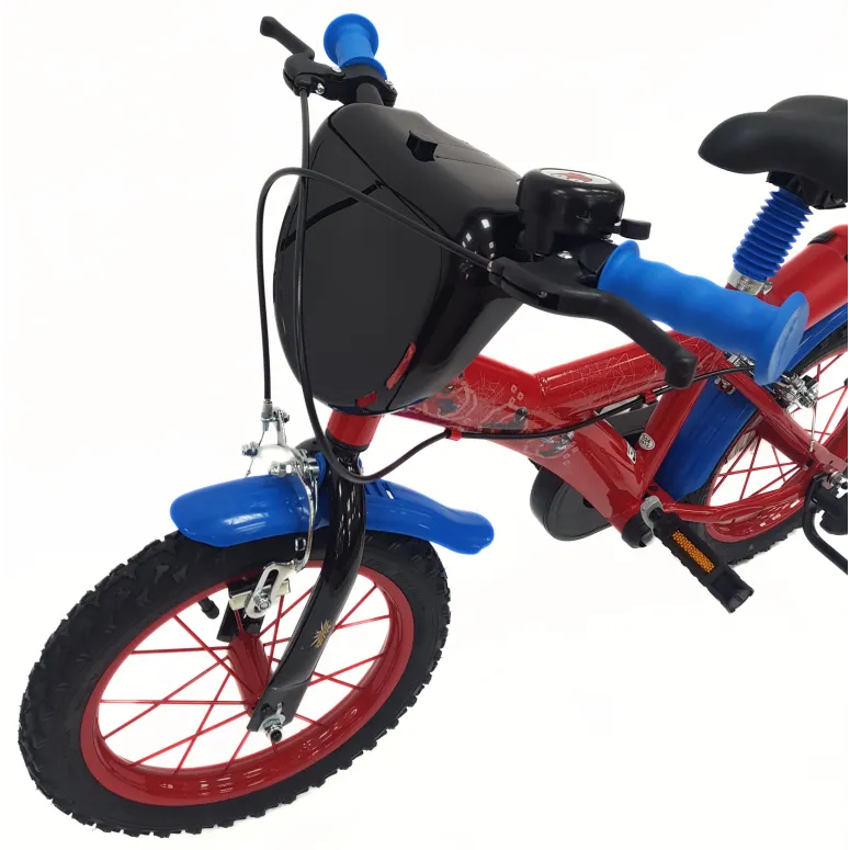 Dziecięcy Rower 14 Chłopięcy Spider Man Bidon Kółka Boczne Dzwonek Błotniki