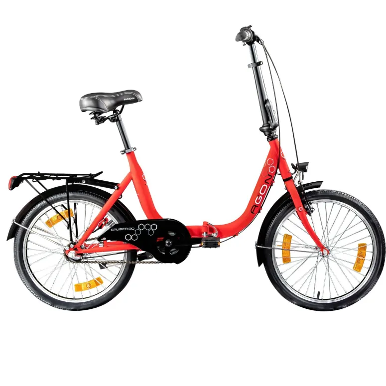 Rower Miejski Składany 20 Oświetlenie Dzwonek Stopka Błotniki Kontra Bagaż