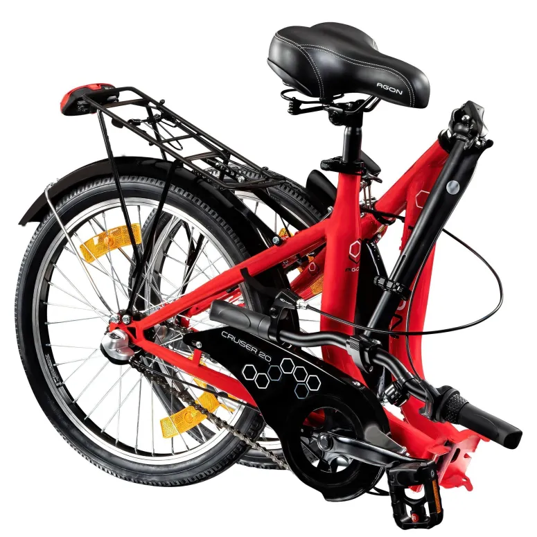 Rower Miejski Składany 20 Oświetlenie Dzwonek Stopka Błotniki Kontra Bagaż