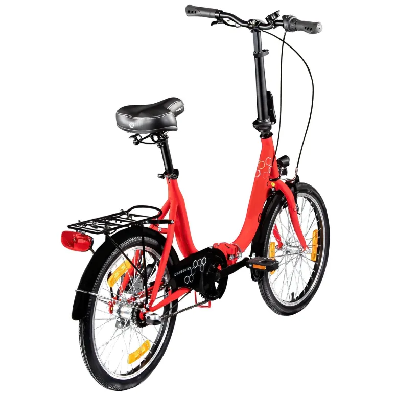 Rower Miejski Składany 20 Oświetlenie Dzwonek Stopka Błotniki Kontra Bagaż