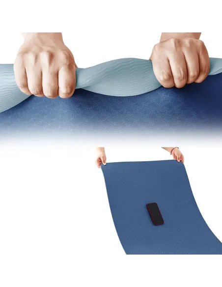 Mata Do Jogi Ćwiczeń FITNESS Good Nite Yoga Mat Błękitna Antypoślizgowa - 3