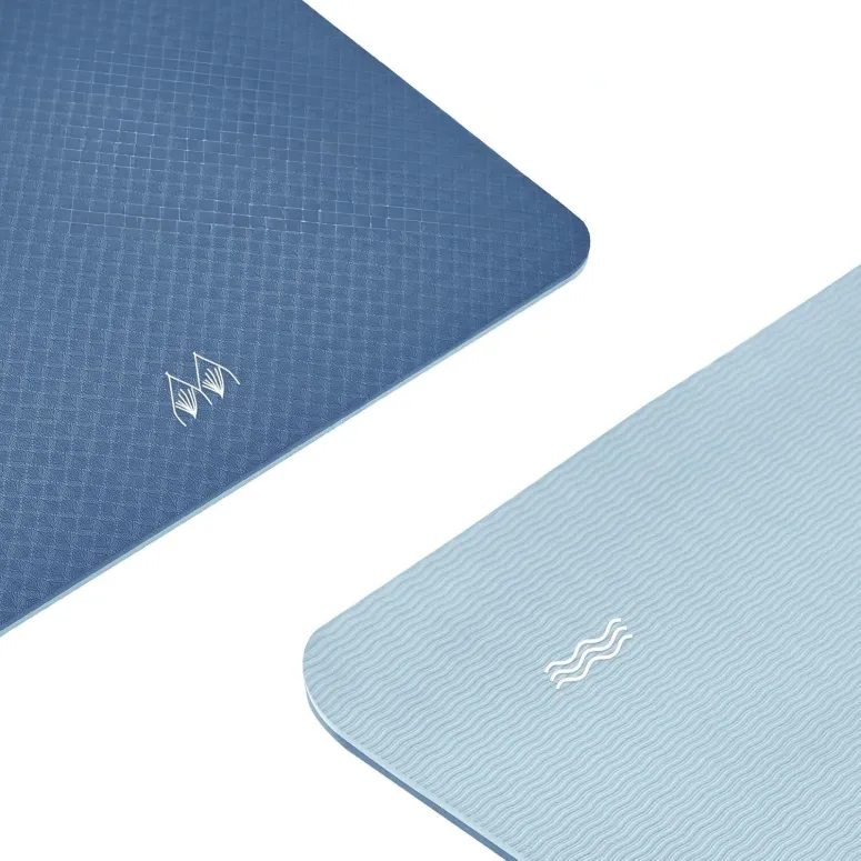 Mata Do Jogi Ćwiczeń FITNESS Good Nite Yoga Mat Błękitna Antypoślizgowa - 2