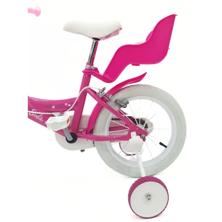 Rower Dziecięcy 14 Dziewczęcy Stalowy Bagażnik Koszyk Kółka Boczne Dzwonek