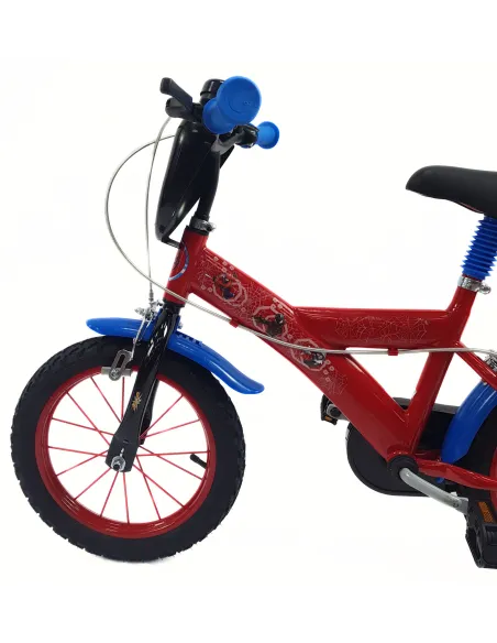 Dziecięcy Rower 14 Chłopięcy Spider Man Bidon Tarcza Dzwonek Kółka Boczne