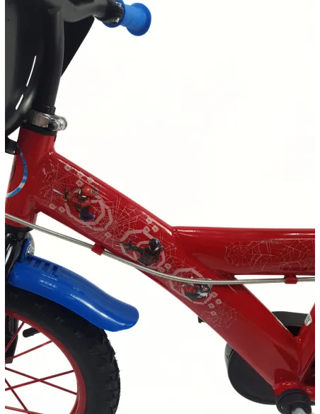 Dziecięcy Rower 14 Chłopięcy Spider Man Bidon Tarcza Dzwonek Kółka Boczne