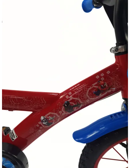 Dziecięcy Rower 14 Chłopięcy Spider Man Bidon Tarcza Dzwonek Kółka Boczne