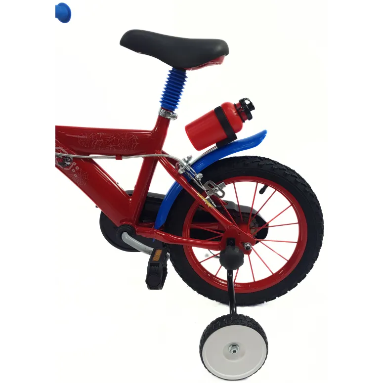 Dziecięcy Rower 14 Chłopięcy Spider Man Bidon Tarcza Dzwonek Kółka Boczne