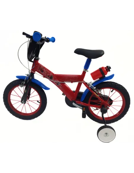 Dziecięcy Rower 14 Chłopięcy Spider Man Bidon Tarcza Dzwonek Kółka Boczne