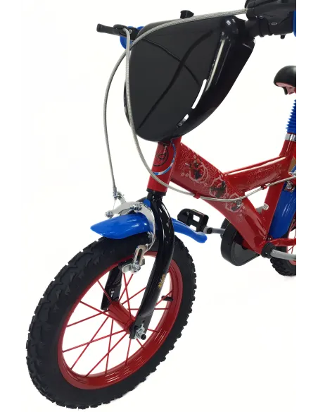 Dziecięcy Rower 14 Chłopięcy Spider Man Bidon Tarcza Dzwonek Kółka Boczne