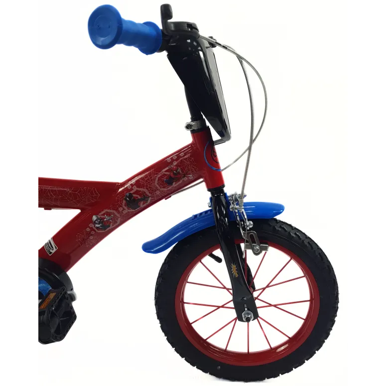 Dziecięcy Rower 14 Chłopięcy Spider Man Bidon Tarcza Dzwonek Kółka Boczne