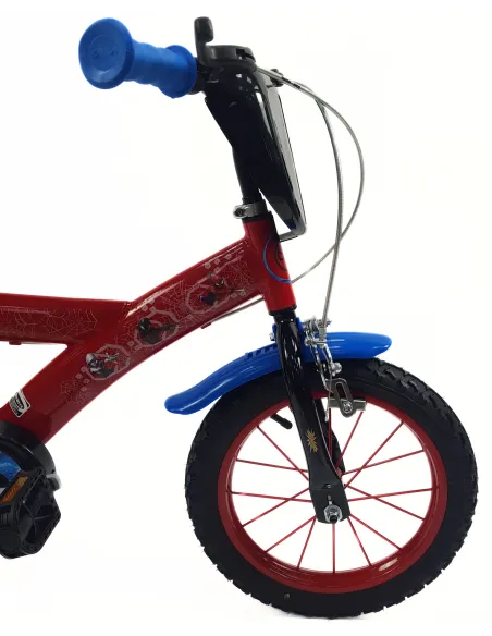 Dziecięcy Rower 14 Chłopięcy Spider Man Bidon Tarcza Dzwonek Kółka Boczne