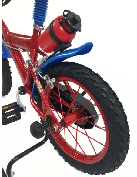 Dziecięcy Rower 14 Chłopięcy Spider Man Bidon Tarcza Dzwonek Kółka Boczne