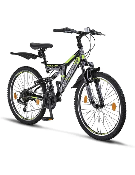 Rower Górski Dziecięcy 24 Stal MTB Młodzieżowy Amortyzacja Dzwonek Błotniki