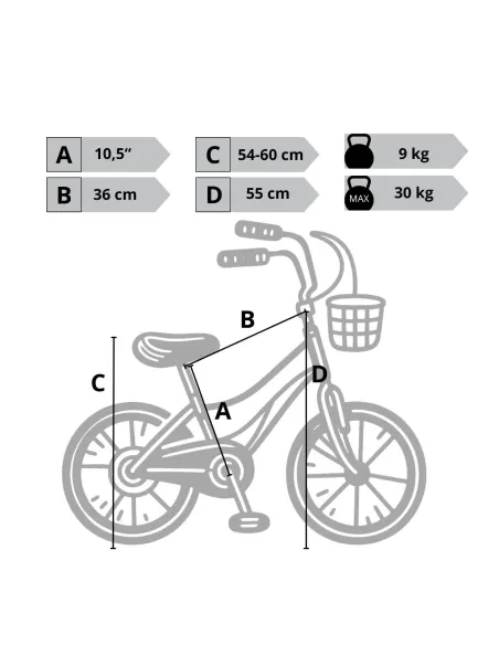 Rower Dziecięcy 14 Kraina Lodu Bagażnik Na Lalki Dzwonek Kółka Boczne Stal