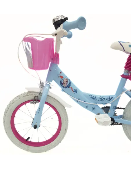 Rower Dziecięcy 14 Kraina Lodu Bagażnik Na Lalki Dzwonek Kółka Boczne Stal