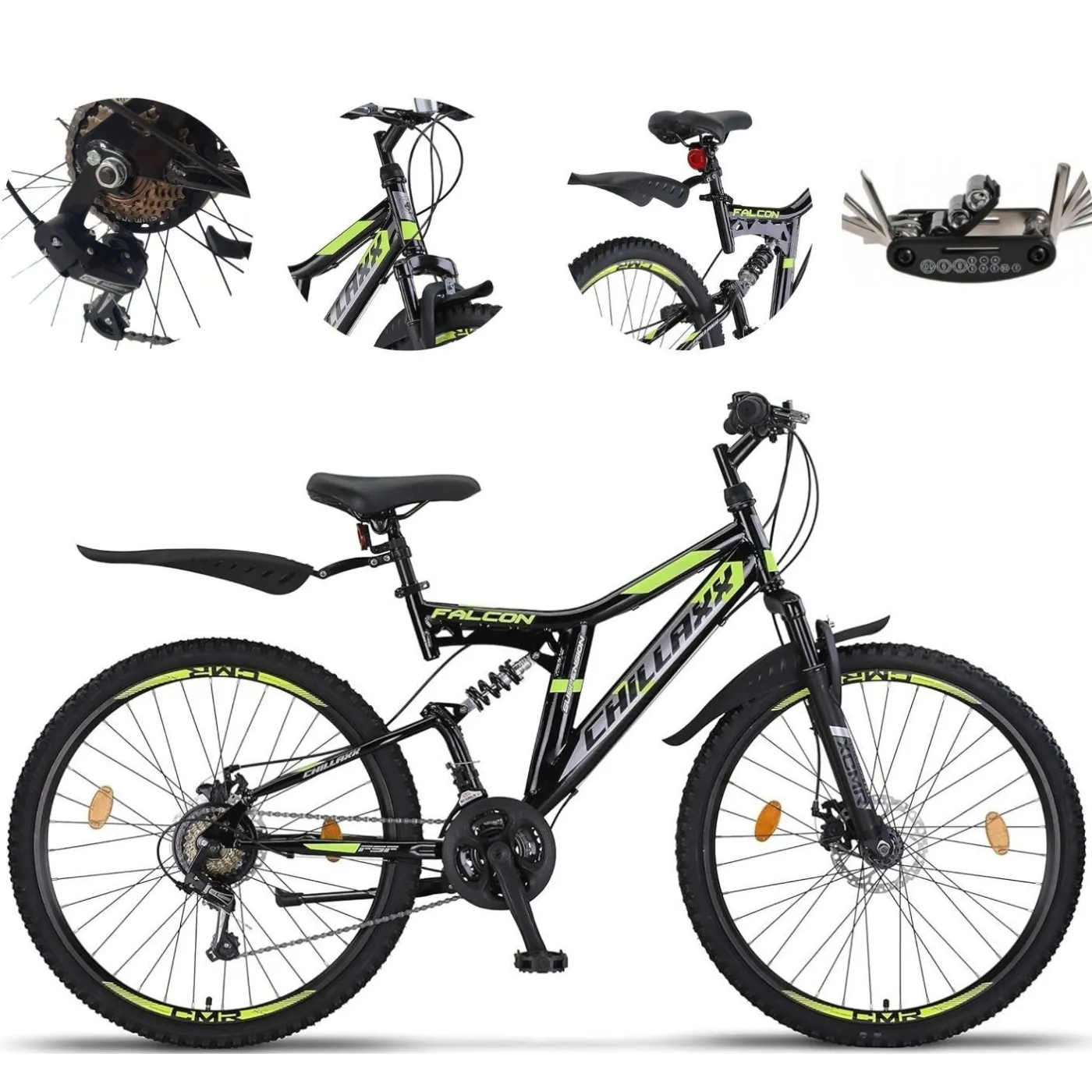 Rower Górski Młodzieżowy 26 MTB Amortyzacja Dzwonek Odblaski Tarcze Stopka