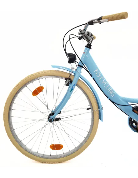 Rower Miejski Damski 26 Stalowy Bagażnik Oświetlenie Dzwonek Stopka Retro