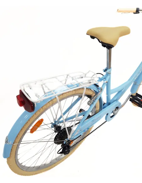 Rower Miejski Damski 26 Stalowy Bagażnik Oświetlenie Dzwonek Stopka Retro