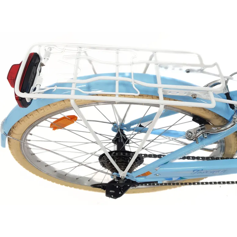 Rower Miejski Damski 26 Stalowy Bagażnik Oświetlenie Dzwonek Stopka Retro