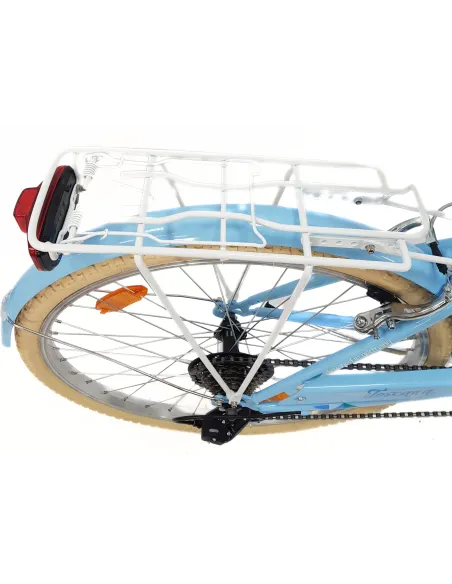 Rower Miejski Damski 26 Stalowy Bagażnik Oświetlenie Dzwonek Stopka Retro