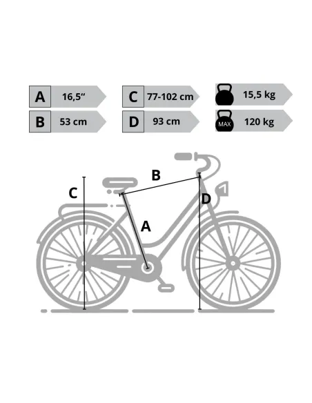 Rower Miejski Damski 26 Stalowy Bagażnik Oświetlenie Dzwonek Stopka Retro