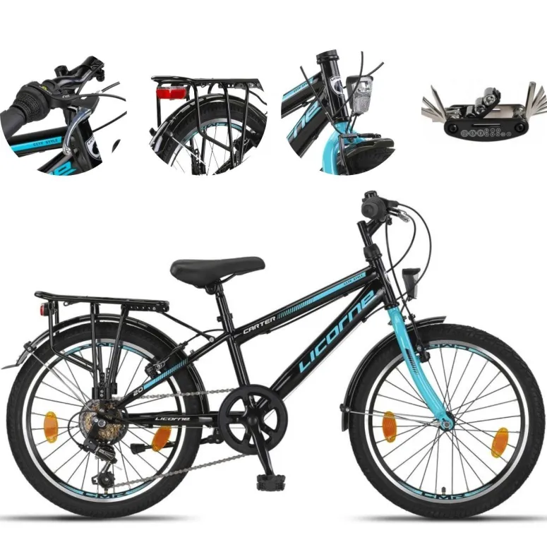 Rower Dziecięcy 20 Stalowy Stopka Światła Bagażnik Odblaski Dzwonek Revo