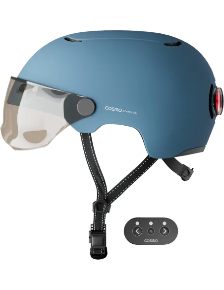 Kask Rowerowy Cosmo Connected Fusion Inteligentny Cat 1 55-60 cm Niebieski