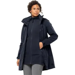 Kurtka Damska Zimowa Jack Wolfskin Ottawa Coat 3 W 1 Wodoodporna L