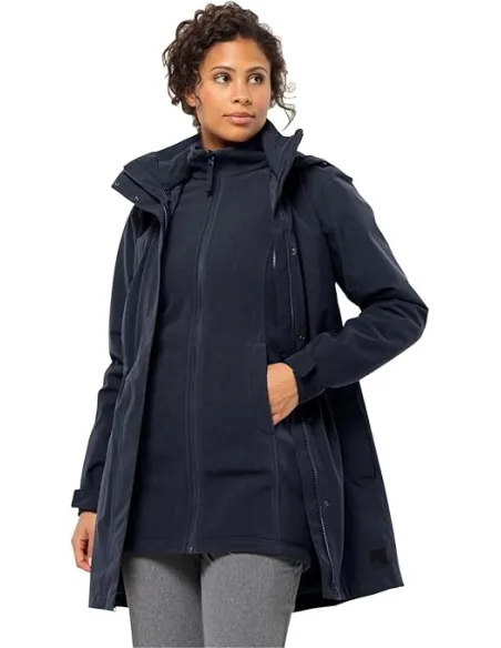 Kurtka Damska Zimowa Jack Wolfskin Ottawa Coat 3 W 1 Wodoodporna L