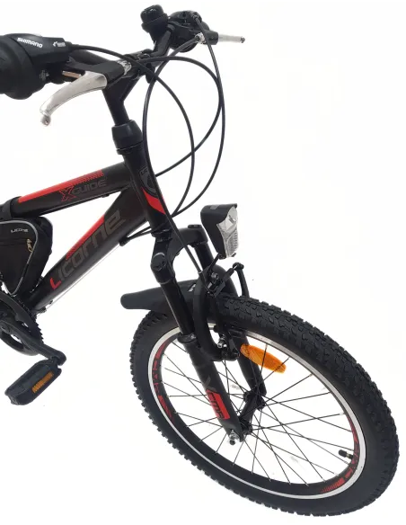 Rower Dziecięcy 20 MTB Dzwonek Odblaski Błotniki Sakwa Oświetlenie V-brake