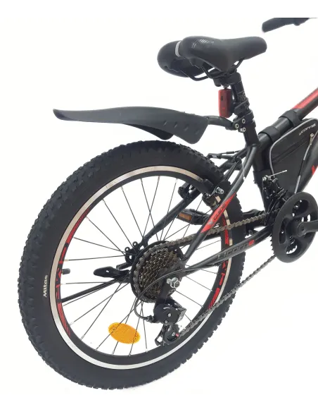 Rower Dziecięcy 20 MTB Dzwonek Odblaski Błotniki Sakwa Oświetlenie V-brake